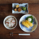 なすの竜田揚げ　梅ご飯ほか